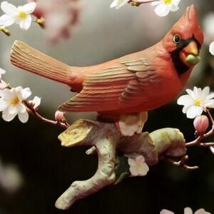 Vtg 1985 Avon Porcelain Red Cardinal Figurine